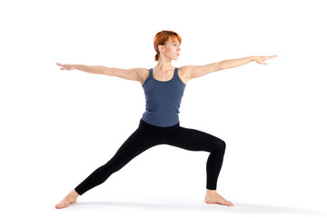 Fototapeta na wymiar Woman doing Yoga Exercise