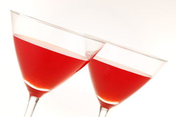 Two red drinks