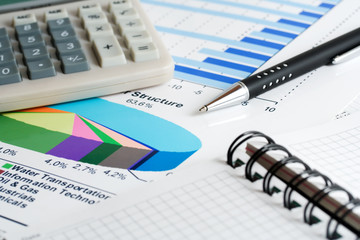 Obraz premium Stock market graphs.