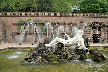 Neptun fountain at the old castle in Heidelberg, Germany © philipus