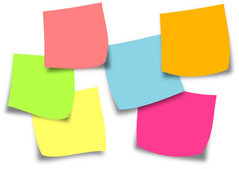 Postits bunt