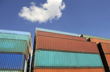 Containers waiting to be loaded