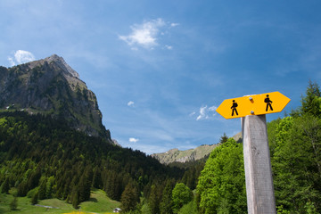 Wegweiser für Wanderer