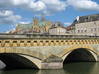 Metz - Pont & cathédrale