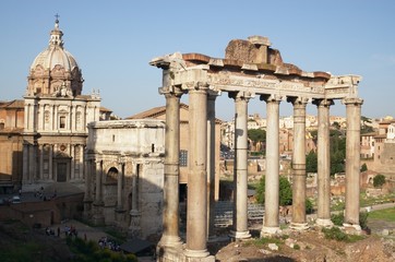 Fototapeta na wymiar Roman forum columns