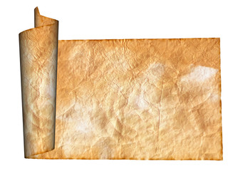Vintage grunge rolled parchment illustration