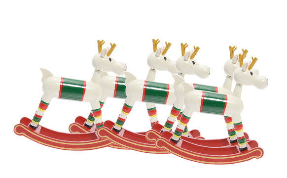 Miniature Wooden Reindeers