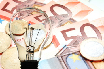 bulb with business background