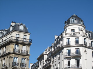 Fototapeta na wymiar Immeubles parisiens, France.