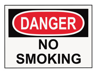 Danger No Smoking Sign