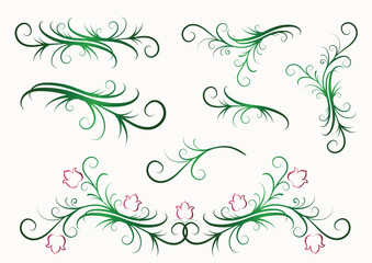Decorative floral elements