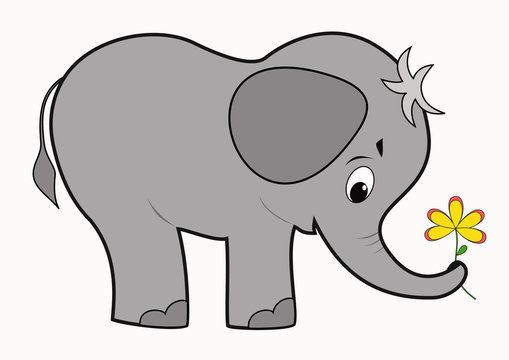 recommend clip art: Funny baby elephant.