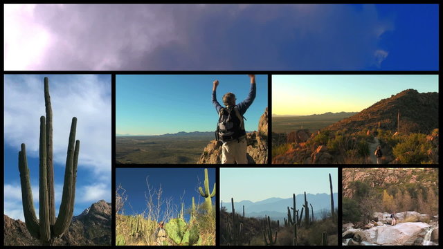 Animated desert hike montage - HD