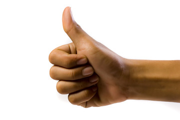 Thumbs Up on White Background
