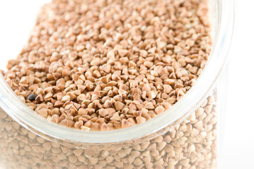 Jar with buckwheat