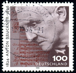 Deutschland. Anton Bruckner. 1824 -1896. Timbre oblitéré.