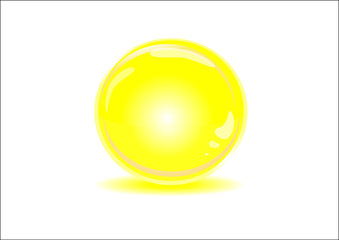 Yellow glass sphere