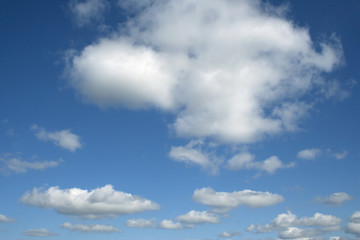 Fototapeta premium high resolution 3d blue sky background with white clouds