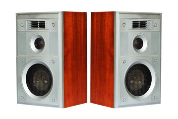 Obraz premium acoustic columns on a white background