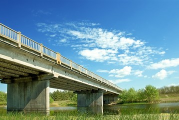 white bridge across the river