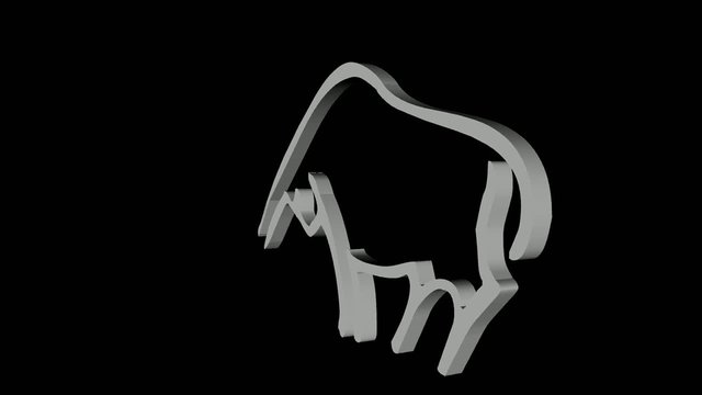 Horoskop -Sternzeichen Stier - freigestellt - Green Screen