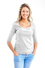 Obraz premium Beautiful smiling woman