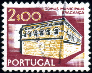 Portugal. Domus municipalis. Braganca. Timbre postal.