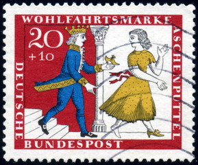 Deutsche Bundespost. Aschenputtel. Timbre postal.