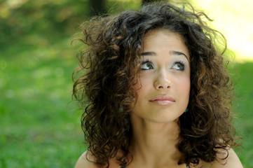 Sweet teen in park