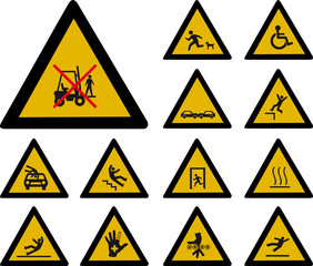 Accident warning sign