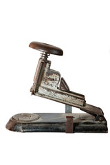 side view of an ancient stapler