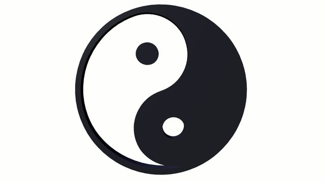 Yin und Yang -  Green Screen - freigestellt