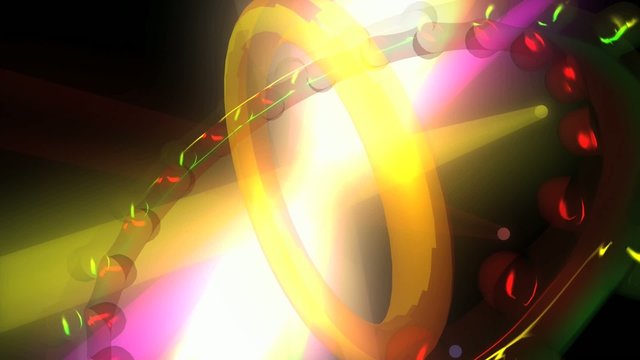 Abstraction composition of circles spinning