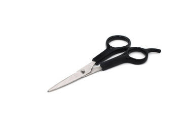 Obraz premium Black scissor isolated on white background