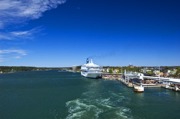 Cruise ship in Mariehamn