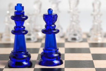 Chess king and queen