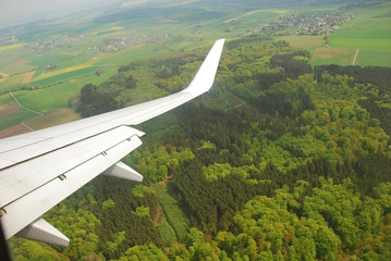 Kind on the earth from plane salon