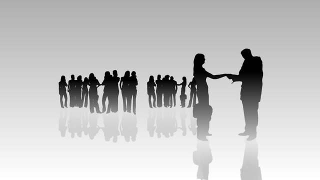 High Definition 3D of business people working together