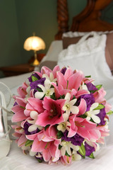 Wedding dress,shoes & bouquet