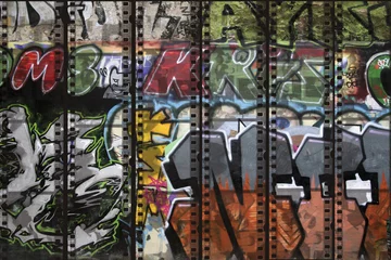 Papier Peint photo Lavable Graffiti Film graffitis
