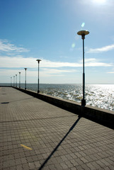 Obraz premium Summer evening on a sea front