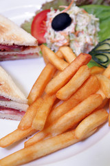 potatoes french fries for sandwich food