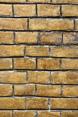 Yellow brick wall
