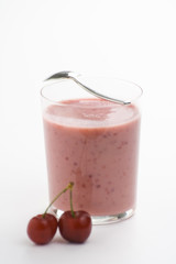 a delicious cherry milkshake