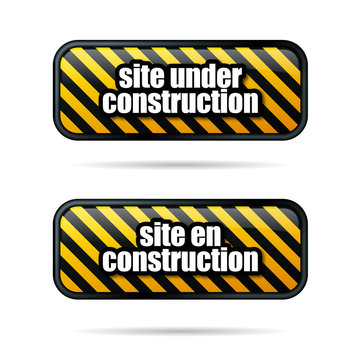 Site under construction = site en construction