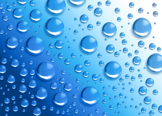 Blue Water Drop Moisture Circles