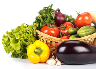 Still-life with fresh vegetables