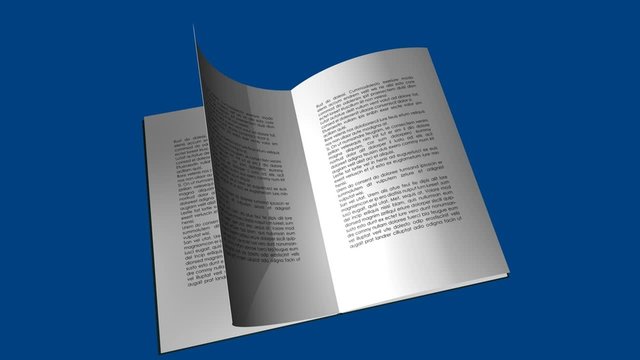 Buch in blau en face