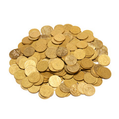 Heap of golden coins