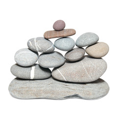 Fototapeta na wymiar Wall of pebbles